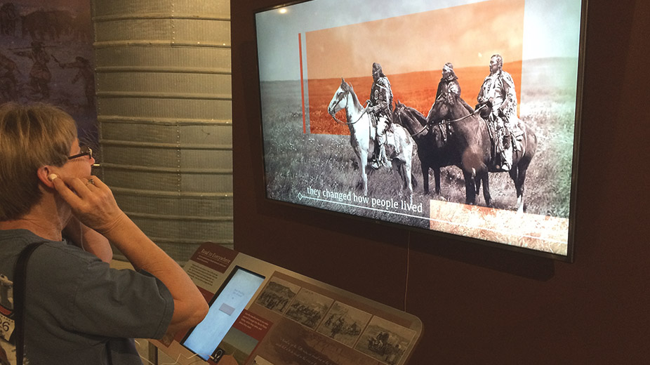 An example of a touchscreen interactive that Root House Studio designed for the Legacy of the Plains Museum
